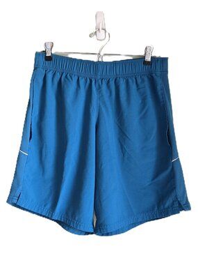 BALANCE COLLECTION Teal Blue Athletic Workout Casual Shorts w/ Pockets Men's S